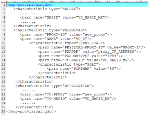 proxy settings