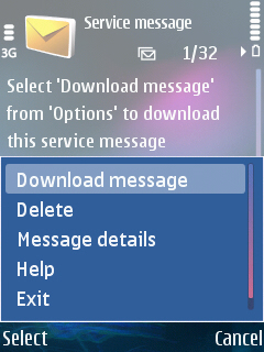 Download Message Selection