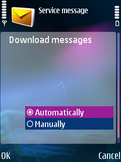 Nokia Service Message Settings
